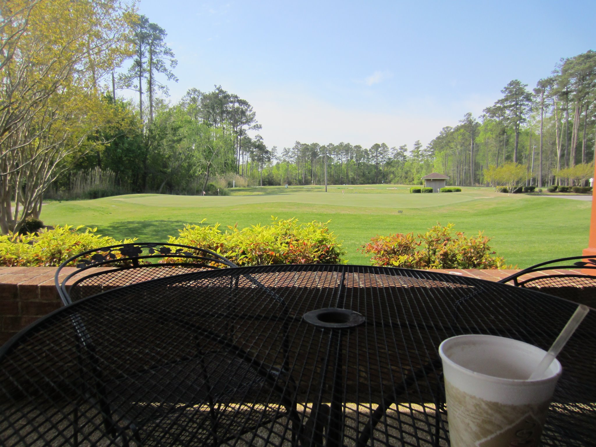 View of the golf course from the clubhouse